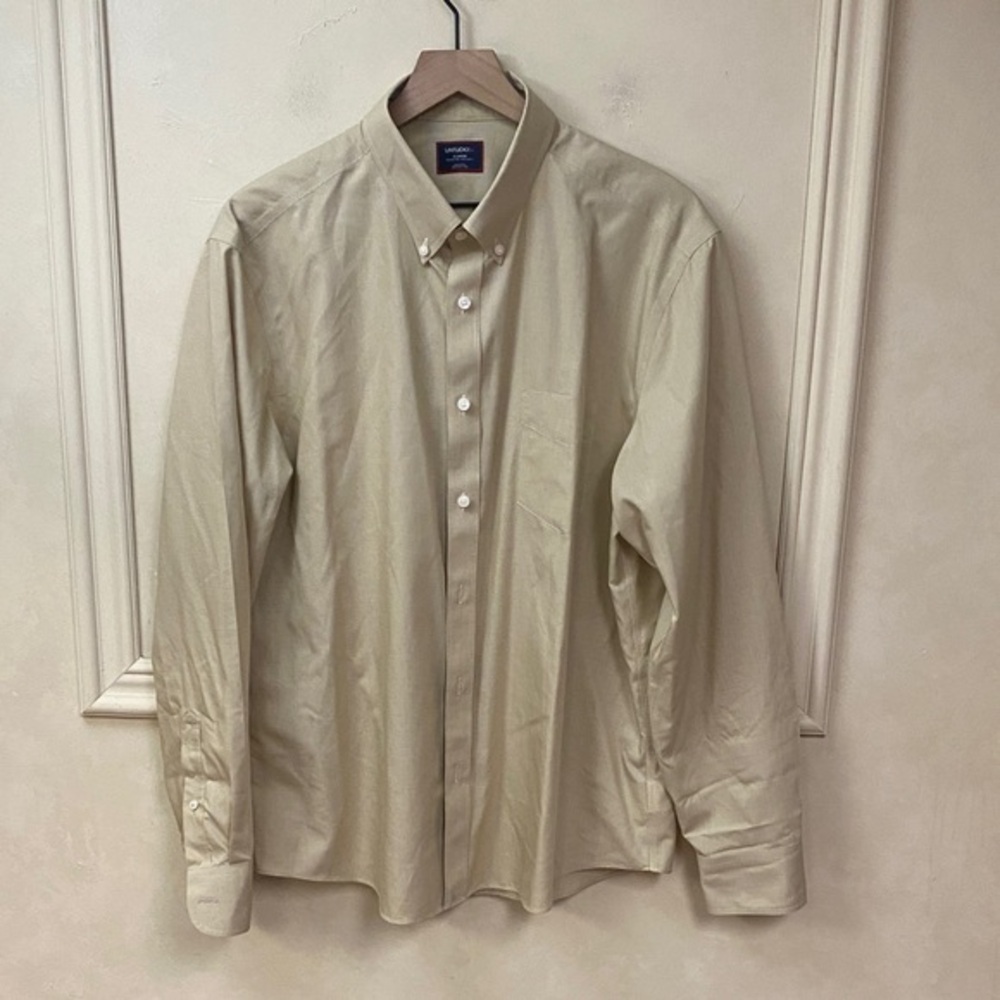 UNTUCKit Cadetto Tan Wrinkle Free  Button Down Shirt size XL